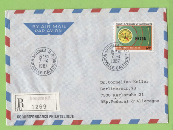 French New Caledonia 1987 Air. 25th Anniv. Amateur Radio Association registered cover