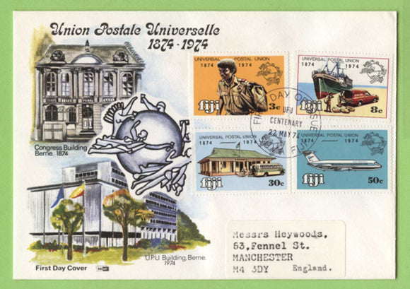 Fiji 1974 Centenary of U.P.U set on philart First Day Cover