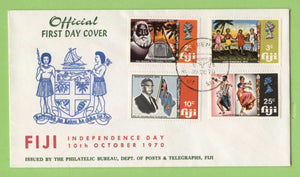 Fiji 1970 Independence 10th Anniversary set on First Day Cover