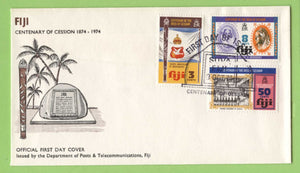 Fiji 1974 Centenary of Deed of Cession set on official First Day Cover