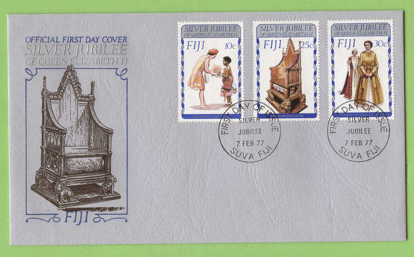 Fiji 1977 Silver Jubilee set on First Day Cover