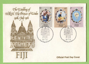 Fiji 1981 Royal Wedding set on First Day Cover