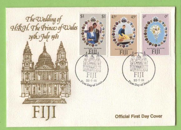 Fiji 1981 Royal Wedding set on First Day Cover