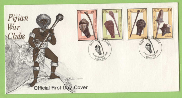 Fiji 1986 Ancient War Clubs set on First Day Cover