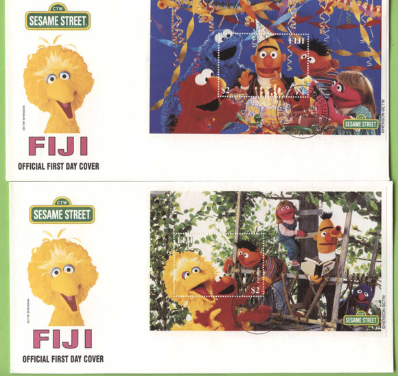 Fiji 2000 Sesame Street two miniature sheet on First Day Covers