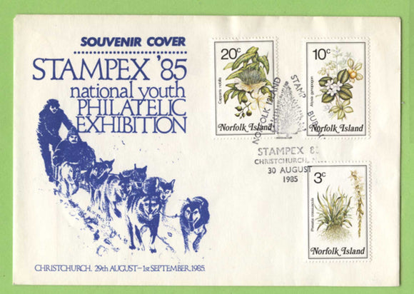 Norfolk Island 1985 Stampex Exhibition special cancel cover (Blue)