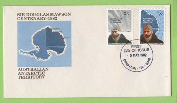 Australian Antarctic 1982 Birth Centenary of Sir Douglas Mawson First Day Cover, Brighton