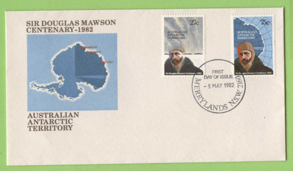 Australian Antarctic 1982 Birth Centenary of Sir Douglas Mawson First Day Cover, Merrylands