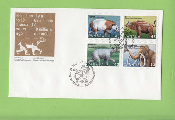 Canada 1994 Prehistoric Canada (4th series). Mammals set on First Day Cover