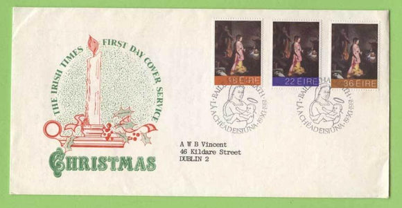 Ireland 1981 Christmas set on Irish Times First Day Cover