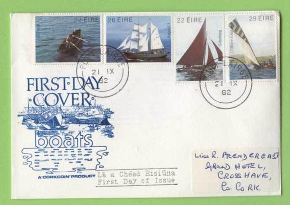 Ireland 1982 Boats set on addressed First Day Cover