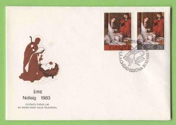 Ireland 1983 Christmas set on unaddressed First Day Cover