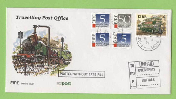 Ireland 1994 Travelling Post office (TPO) cover with Postage Dues