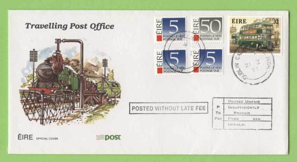 Ireland 1994 Travelling Post office (TPO) cover with Postage Dues