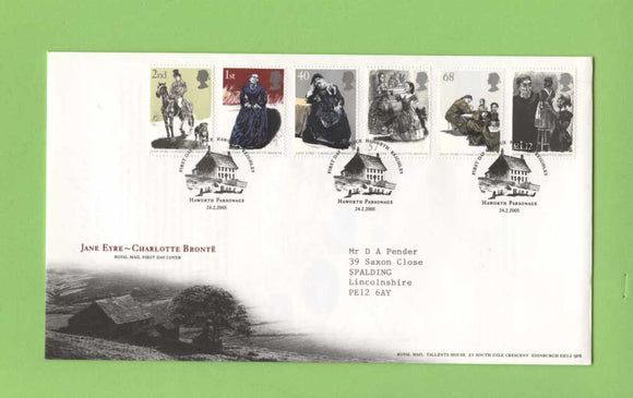 G.B. 2005 Jane Eyre set on Royal Mail First Day Cover, Haworth