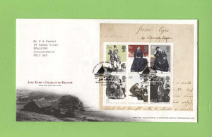 G.B. 2005 Jane Eyre miniature sheet on Royal Mail First Day Cover, Haworth