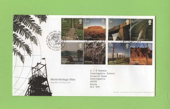 G.B. 2005 World Heritage Sites on Royal Mail First Day Cover, Tallents House