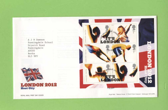 G.B. 2005 London 2012 miniature sheet on Royal Mail First Day Cover, London