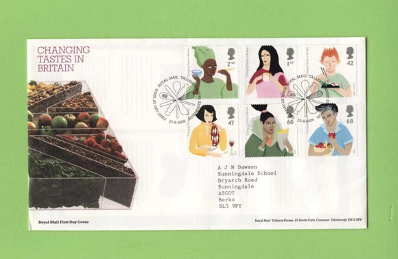 G.B. 2005 Changing Tastes set on Royal Mail First Day Cover, Tallents House