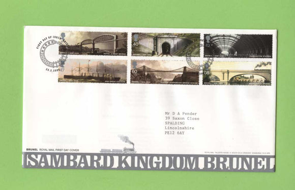 G.B. 2006 Kingdom Brunel set on Royal Mail First Day Cover, Bristol