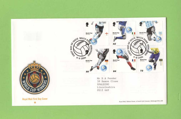 G.B. 2006 World Cup Winners set on Royal Mail First Day Cover, Balls Park