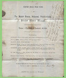 G.B. 1872 Q.V. 1d on Property Agents printed details cover. The Manor House, Twickenham