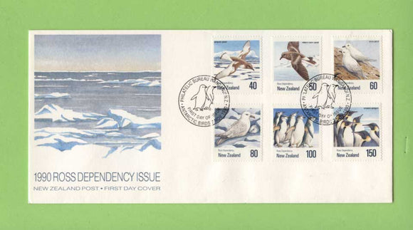 New Zealand 1990 Antarctic Birds set on First Day Cover