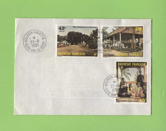 French Polynesia 1985 Tahiti in Olden Days (1st series) set on cover