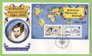 Gibraltar 1988 Operation Raleigh miniature sheet on First Day Cover