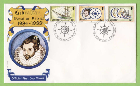 Gibraltar 1988 Operation Raleigh set on First Day Cover