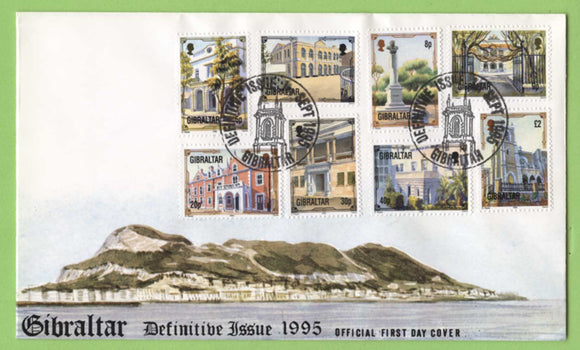 Gibraltar 1991 definitives part set on First Day Cover