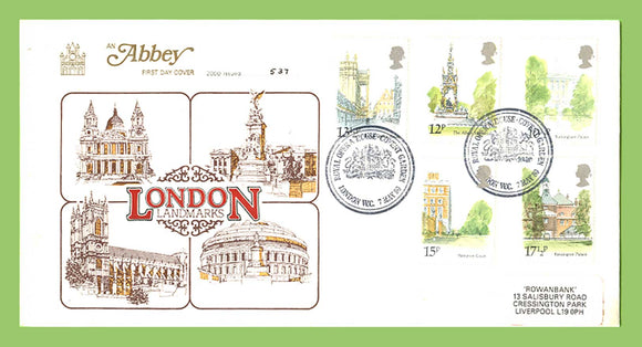 G.B. 1980 London Landmarks set on Abbey First Day Cover, Covent Garden