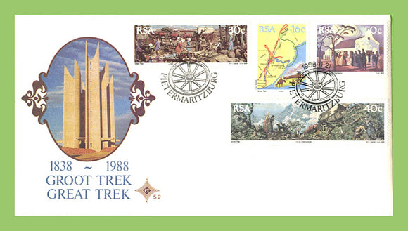 South Africa 1988 Great Trek set on First Day Cover