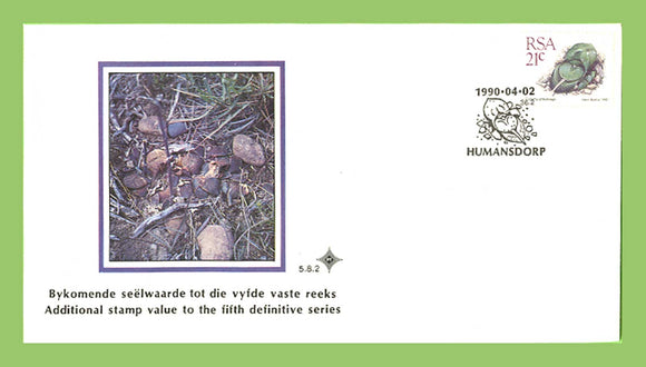 South Africa 1990 21c additional stamp value to fifth definitive series, First Day Cover