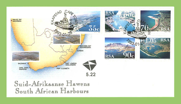 South Africa 1993 South African Harbours set on First Day Cover