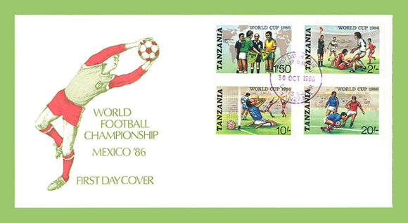 Tanzania 1986 Mexico World Cup Football set First Day Cover