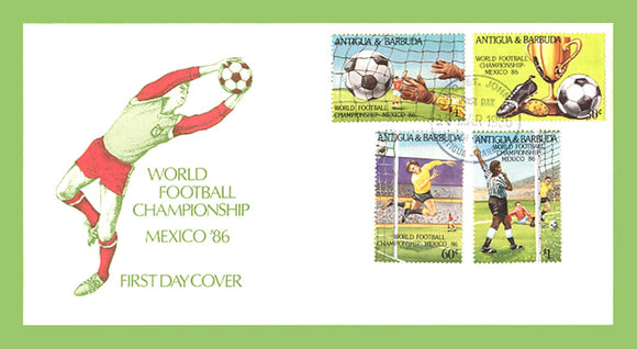 Antigua & Barbuda 1986 World Cup Football Championship, Mexico set on First Day Cover