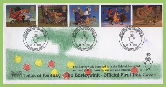 G.B. 1998 Magical Worlds set Havering First Day Cover, Upminster Essex