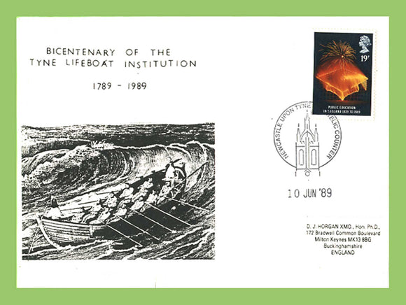 G.B. 1989 Bicentenary of the Tyne Lifeboat Institution, Newcastle upon Tyne