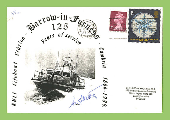 G.B. 1989 RNLI Lifeboat Station-Barrow in Furness 125th Anniversary signed Cover