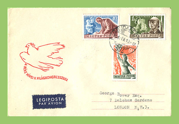 Hungary 1950 Peace Propaganda issue First Day Cover