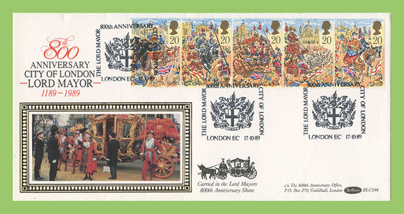 G.B. 1989 Lord Mayors set on Benham First Day Cover, London EC