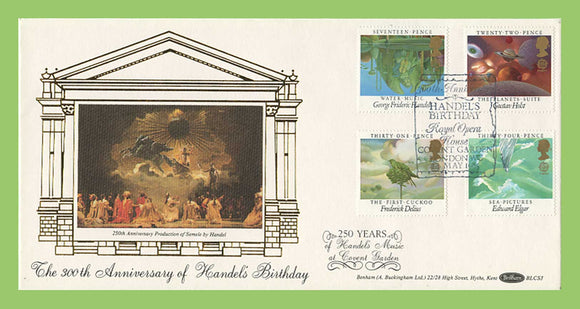 G.B. 1985 British Composers set on Benham First Day Cover, Covent Gardens