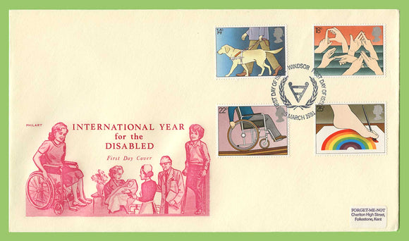 G.B. 1981 Year of Disabled set on Philart First Day Cover, Windsor