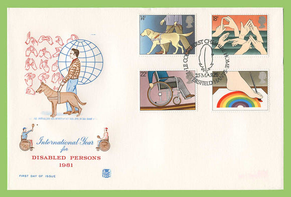 G.B. 1981 Year of Disabled set on Stuart First Day Cover, Petersfield