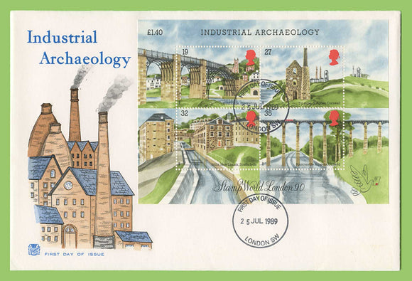 G.B. 1989 Industrial Archeology set on Stuart First Day Cover, London SW