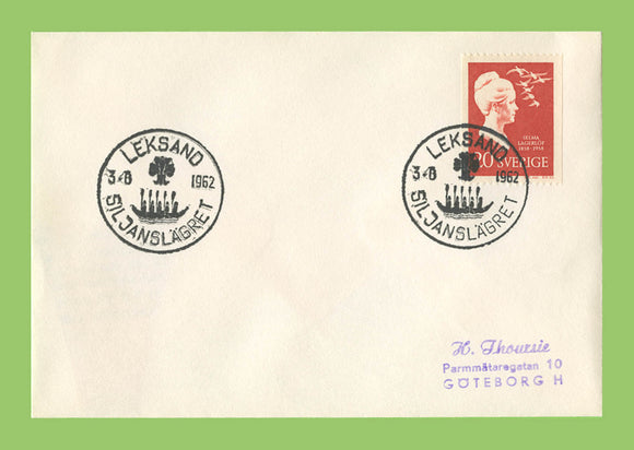 Sweden 1962 Leksand Scout Camp special cancel cover