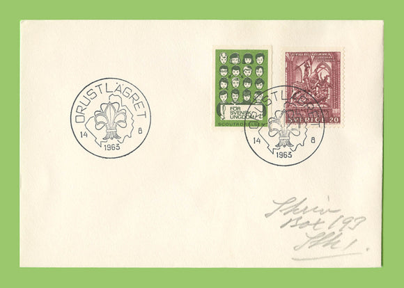 Sweden 1963 Orust Scout Camp special cancel cover