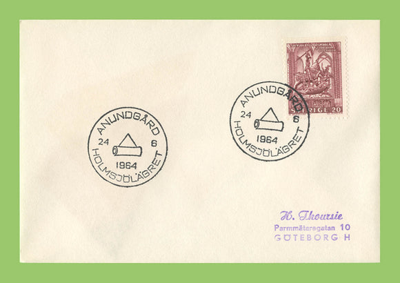Sweden 1964 Anundgard Scout Camp special cancel cover