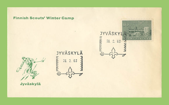 Denmark 1963 Finnish Scouts Winter Camp. Jyvaskyla special cancel Cover
